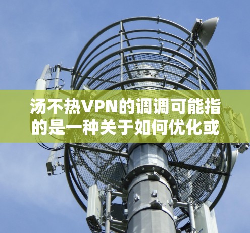汤不热VPN的调调可能指的是一种关于如何优化或调整VPN设置或使用方式的建议。以下是关于如何更好地使用VPN的一些通用建议