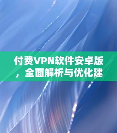 付费VPN软件安卓版,全面解析与优化建议 付费VPN软件安卓版,全面解析与优化建议