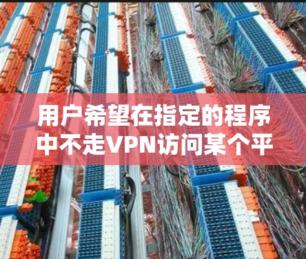 用户希望在指定的程序中不走VPN访问某个平台或服务。以下是具体的解决方案 用户希望在指定的程序中不走VPN访问某个平台或服务。以下是具体的解决方案