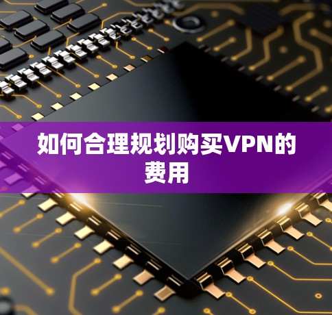 如何合理规划购买VPN的费用 如何合理规划购买VPN的费用