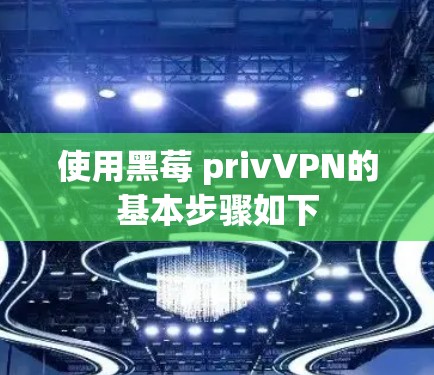 使用黑莓 privVPN的基本步骤如下