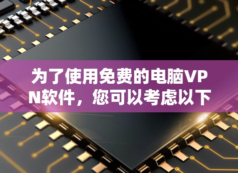 为了使用免费的电脑VPN软件,您可以考虑以下几种选项,每种软件都有其独特的优势和使用特点 为了使用免费的电脑VPN软件,您可以考虑以下几种选项,每种软件都有其独特的优势和使用特点