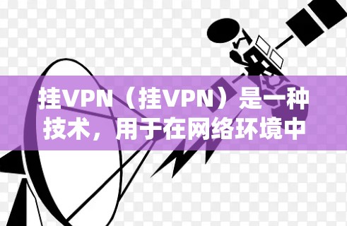 挂VPN（挂VPN）是一种技术，用于在网络环境中控制IP地址的隐藏性，目的是保护用户或系统的安全。以下是关于挂VPN的详细解释