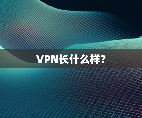 VPN长什么样？