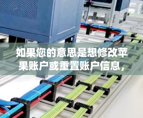 如果您的意思是想修改苹果账户或重置账户信息，这通常涉及账户管理软件，而不是苹果本身。如果您需要帮助修改账户信息，建议您使用相应的账户管理工具，如Apple ID 或 Apple Express
