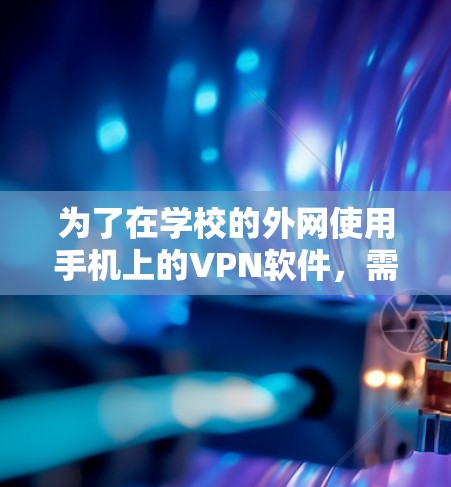 为了在学校的外网使用手机上的VPN软件，需要按照以下步骤进行