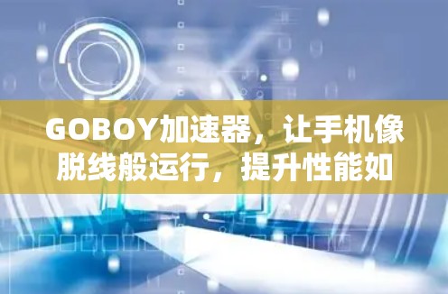 GOBOY加速器，让手机像脱线般运行，提升性能如 Pro