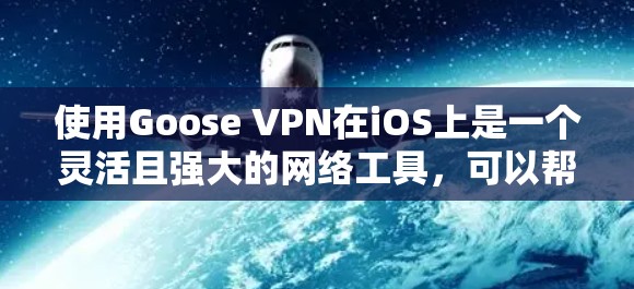 使用Goose VPN在iOS上是一个灵活且强大的网络工具，可以帮助用户轻松访问互联网。以下是一步步的指南，帮助你顺利使用Goose VPN