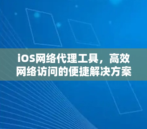 iOS网络代理工具，高效网络访问的便捷解决方案