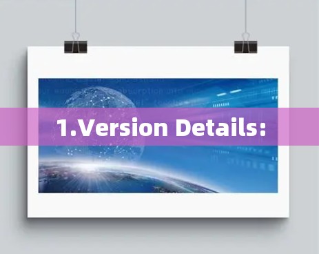 1.Version Details: