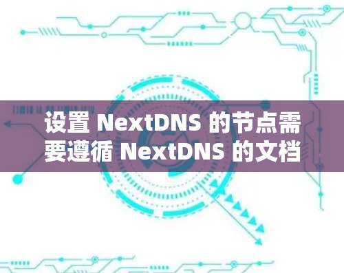 设置 NextDNS 的节点需要遵循 NextDNS 的文档和社区指南。以下是一些步骤,帮助您逐步完成设置