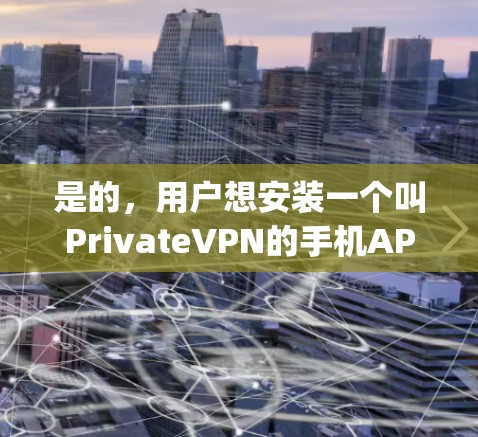 是的，用户想安装一个叫PrivateVPN的手机APP。首先，我需要确认这个APP是合法的VPN服务，而不是非法的下载链接或自 Age or 第三方提供的服务