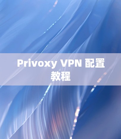 Privoxy VPN 配置教程 Privoxy VPN 配置教程