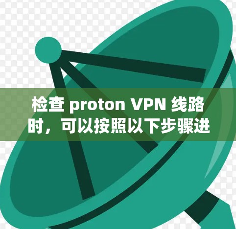检查 proton VPN 线路时，可以按照以下步骤进行