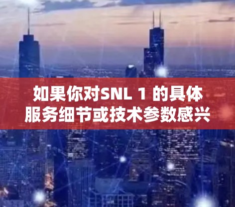 如果你对SNL 1 的具体服务细节或技术参数感兴趣，可以进一步询问