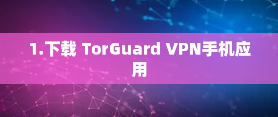 1.下载 TorGuard VPN手机应用 1.下载 TorGuard VPN手机应用