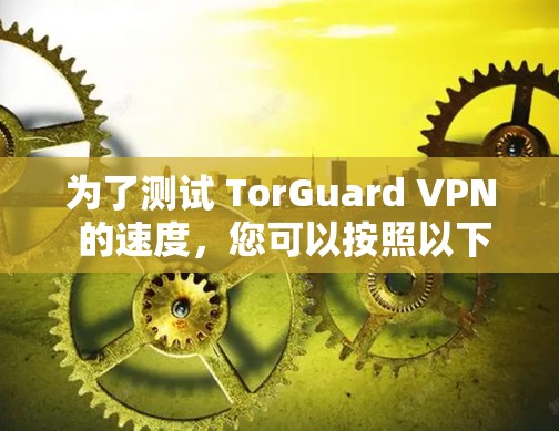 为了测试 TorGuard VPN 的速度,您可以按照以下步骤进行 为了测试 TorGuard VPN 的速度,您可以按照以下步骤进行